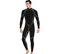 TOVCHEI Muta Intera da Uomo 3MM Neoprene Caldo A Prova di Freddo Anti Medusa Nuoto Muta Subacquea per Il Surf Snorkeling Subacquea,Giallo,XXL