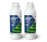 TOVER, Giardino Pulito kit 2 pezzi, Detergente concentrato per erba sintetica, Azione igienizzante, Raccomandato in presenza di cani e animali domestici, 2 unità (2 bottiglie da 1L)