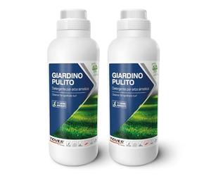 TOVER, Giardino Pulito kit 2 pezzi, Detergente concentrato per erba sintetica, Azione igienizzante, Raccomandato in presenza di cani e animali domestici, 2 unità (2 bottiglie da 1L)