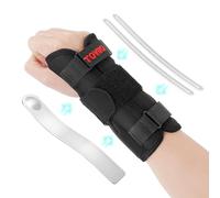 TOVIKI Stabile Tutore Polso Destro con Strisce di Supporto in Metallo e ABS - Regolabile Polsiera Ortopedica Traspirante per Tendinite polso Adatto, Artrite,Distorsione - Donna Uomo - Uso Quotidiano