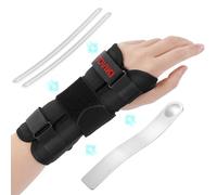 TOVIKI Tutore Polso Sinistro con Strisce di Supporto in Metallo e ABS, Tutore Mano Regolabile Polsiera Ortopedica per Dormire e Lavorare, Polsiera Tendinite per Tunnel Carpale Distorsioni Artrite