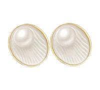TOVINANNA 1 Paio Orecchini Cerchio Geometrico di moda borchie dichiarazione di grandi dimensioni ovale orecchini delle ragazze orecchini a bottone Ear for Women orecchino lega bianca