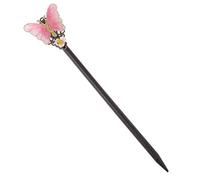 TOVINANNA 1 Pc Panino Elastico Forcina Per Chignon Perline Per Forcina Per a Forma Di u Macramé Coda Mollette Di Strass Per Le Donne Boho Rip Hafu Tessuto Rosa