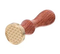 TOVINANNA 1 Pc Utensile Piatto Di Erogazione Manico Per Timbro Con Sigillo Di Cera Vintage Timbro Sigillo Di Legno Trucco Timbro Busta Cerata Fard in Polvere Muffa Metallo Testa Di Rame Rame