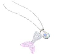 TOVINANNA 1 Pz catena del collo chiave coda collane di conchiglie collana sirena collana per ragazze collana ragazza collana di gioielli con pendente ciondolo collo resina rosa