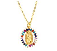 TOVINANNA 1 Pz ciondolo della Vergine Maria collane della mamma Collana per le mamme collana per la madre pratica collana in lega Rame placcato oro 18 carati Golden
