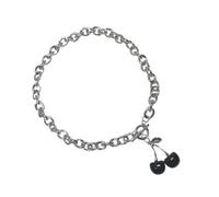 TOVINANNA 1 Pz collana di ciliegie girocolli per le donne catena piccolo Collana delicata collana girocollo da donna gioielli da collo alla moda Collane femminili Acciaio titanio Nero