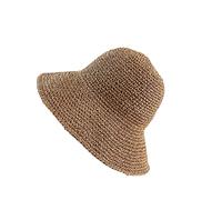 TOVINANNA 1 Pz parasole solare Largo UV signore cappelli di paglia da sole per donna cappello da spiaggia in paglia cappello da mare Bambù Khaki