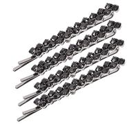 TOVINANNA 1 Set 2 Paia forcina di cristallo barrette hair pin hair bow cristaldi charms accessori per per rosojodg diamonico molletta forcine in metallo forcine di strass lega Black