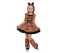 TOVINANNA 1 Set costume cosplay tigre costume da gioco di ruolo costume da bambina costume per da spettacolo accessori cosplay Brown