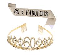 TOVINANNA 1 Set Da 2 Pezzi Cintura Cerimoniale Della Ballo Studentesco Decorazioni Fascia Cintura Di Galateo Telas Corone Di Tiara Per Ragazze Golden Stoffa
