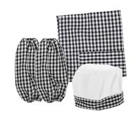TOVINANNA 1 Set Divisa Da Cuoco Per Succhi Grembiule Da Cucina Per Grembiule Da e Cappello Da Chef Che Cucinano Accessori Id Poliestere Bianca
