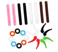TOVINANNA 1 Set impugnature antiscivolo per occhiali punte delle aste degli occhiali regolabile doppio caso kit impugnature per occhiali sostituibili fermaocchiali antiscivolo Gel di silice