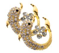 TOVINANNA 1 Set Regali Di Anniversario Per Lei Spilla Per Vestiti Da Donna Spilla Per La Moda Femminile Spilla Per Cappelli Pin Di Risvolto Distintivo Per Le Donne Strass D'oro 2 Pezzi