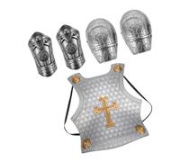 TOVINANNA 1 Set Set di armature per eseguire l'armatura armatura di plastica per armatura giocattolo armatura per armatura falsa vera armatura Silver
