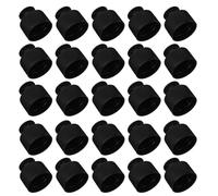 TOVINANNA 100 Pezzi Tappi a Strappo Manuale per Bottiglie Cosmetiche Coperchi di Ricambio in Plastica Nera Chiusura Anti-Perdita per Contenitori Trucco Adatti per Uso Portatile e