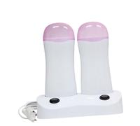 TOVINANNA 100g Macchina Per Cera Depilatoria Portatile Set Scaldacera Due Posti Con Spina Eu Per Rimozione Pelo Casa e Salone Facile e Sicura Da Usare