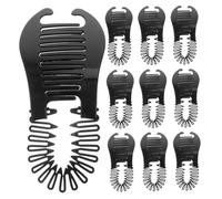 TOVINANNA 10pezzi Fermaglio Banana per Capelli di Fermagli in Plastica Nera Design Delicato e Funzionale per Donne di Tutte le Età per Occasioni Casual ed Eleganti