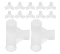 TOVINANNA 12 Pezzi Connettore Bianco in Plastico 3 per Armadio e Guardaroba, Compatibile Multiuso Smontaggio Rapido, per Strutture Leggere e Mobili Fai-da-te