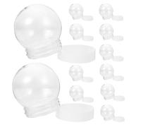 TOVINANNA 12 Pezzi Snow Globe DIY in Plastica Trasparente 150ml, Bianco, per Progetti di Bricolage Natalizi e Decorazioni Natalizie, Accessorio per Globo