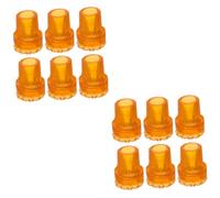 TOVINANNA 12pezzi Copripunte Per Bastoni Da Cammino Gomma Da Antiscivolo Impermeabili e Resistenti Arancione Protezione Per Bastoni e Deambulatori