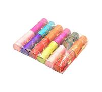 TOVINANNA 12pezzi Elegant Silk Lipstick Storage Boxes with Mirror Delicate Embroidered Lipstick Holders for Makeup Organization Retro Design for Daily Use and Travel
