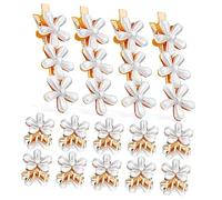 TOVINANNA 14pezzi Fermagli Per Perle Artificiali Con Design Fiore Piccole Pinze Granchio Per Donne e Ragazze Accessori Eleganti Per Acconciature Quotidiane e Occasioni Speciali