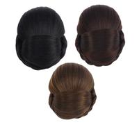 TOVINANNA 1pezzi Chignon Finto Fibra Sintetica Con Clip Per Donna e Ragazza Estensione Donut Per Acconciature Eleganti Occasioni Speciali e Quotidiane