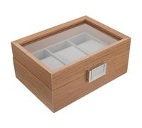 TOVINANNA 1pezzi Scatola Per Orologio in Legno Di Design Classico Facile Da Aprire e Chiudere Leggera e Compatta Per Riporre Orologi e Piccoli Oggetti Come Gioielli Quando Si Esce Resistente
