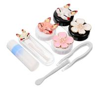 TOVINANNA 1set Custodia Per Lenti Contatto Portatile Include Strumenti Di Rimozione e Portabottiglie Design Carino e Compatto Per Viaggi e Uso Quotidiano Style