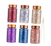 TOVINANNA 1Set Foil per Nail Art con Pinzetta Decorazioni Glitter e Paillettes per Unghie Te Colori e Adesivi Autoadesivi