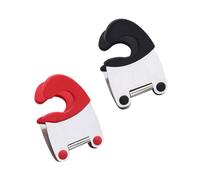 TOVINANNA 2 pezzi Clip per Cucchiaio da Pentola in Acciaio Resistente al Calore Supporto Compatto per Utensili da Cucina come Mestoli e Spatole Pratico e Portatile per Cucinare Colori Rosso