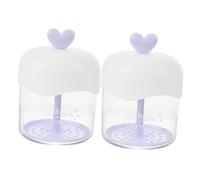TOVINANNA 2 Pezzi Dispenser Schiumogeno per Detergenti Facciali Design Cuore Capacità Creazione Facile Schiuma Morbida e Strumento Della Trasparente