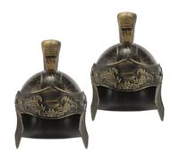 TOVINANNA 2 pezzi Elmo Medievale Romano per Costume Halloween Accessorio Cosplay Cavaliere Confortevole e Resistente Design Unico Ispirato Guerrieri Viking e Soldati Romani