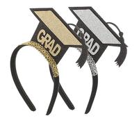 TOVINANNA 2 Pezzi fasce per cappellini di laurea gruppo musicale fascia per multifunzione arredamento laureato copricapo di laurea adorabile fascia per stoffa