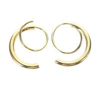 TOVINANNA 2 Pezzi Orecchini Contorti Erofono Orecchini Di Moda Orecchino a Spirale Vite Prigioniera 'orecchio ' Orecchino Delle Ragazze Piercing Earring Rame D'oro