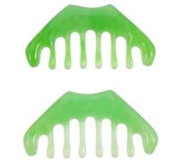 TOVINANNA 2 Pezzi Pettine Antipulci in Cera D'api Design a Goccia per Massaggio del Cuoio Capelluto, Migliora la Circolazione, per Viaggi e Lavoro
