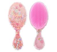 TOVINANNA 2 Pezzi Spazzola per Chioma da Ragazza Mini Rosa Cuscino Massaggiante e Tecnologia Anti-nodo, Pettine Ovale Unicorno Carino per Impugnatura Ergonomica Adatta alle Mani Piccoli per