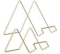 TOVINANNA 2 Pezzi Supporto per Libri in Ferro Oro Superficie Liscia, Design Moderno e Classico, per Scuola e Ufficio, Mantiene la Scrivania Ordinata e Bella