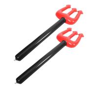 TOVINANNA 2 Pezzi Tridente Gonfiabile in Pvc per Costume da Diavolo, Facile da Gonfiare e Pulire, Accessorio Essenziale per Feste di Halloween e Cosplay