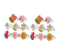 TOVINANNA 2 Scatole Set di anelli dei cartoni animati che fa i primi passi gioielli per bambina le ragazze suonano Suona la bambina squilla il Kidsrings lega