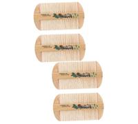 TOVINANNA 2 Set Pettine Bamboo Per Dei Leggero E Compatto Strumento Per Stimolare La Circolazione Ricci E Sensibile 2 Pezzi * 2