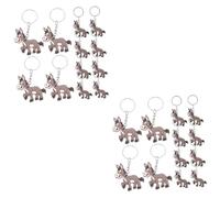 TOVINANNA 2 Set Portachiavi Donkey Charm Ciondoli Animali Per Gadget Compleanno Per Portachiavi Leggeri E Resistenti Design Realistico Per Decorazioni E Accessori 12 Pezzi*2