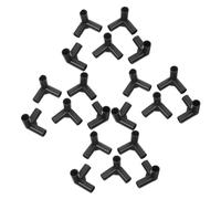 TOVINANNA 20 Pezzi Connettore per Armadio Nero 3 Vie in Plastica, Accessorio per Ottimizzazione Spazio e Montaggio Versatile per Scaffali e Scarpiere Domestiche