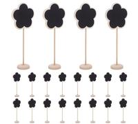 TOVINANNA 20 Pezzi Mini Lavagne in Legno a Forma di Fiore per Messaggi e Note, Resistente e Versatile, per Cucina e Caffè, Decorazione Minimalista Moderna