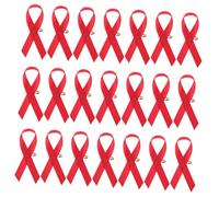 TOVINANNA 200 Pezzi perno di speranza spille di consapevolezza del nastro rosso spille a nastro Pin di risvolto fiocco rosso Pins spille per borse perni del nastro Nylon