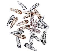 TOVINANNA 24 pezzi Mollette Scatto per Capelli Donna Design Leopardato alla Moda Fermagli in Lega Resistenti e Confortevoli Adatti Tutti i Tipi di Capelli per Uso Quotidiano e Feste