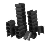 TOVINANNA 25 pezzi Coprigambe Trampolino Antiscivolo in Plastica Protezioni Piedini Tavolo e Sedia Manicotti U per Tubo da Antiscivolo e Ammortizzanti per Casa Ufficio e Scuola