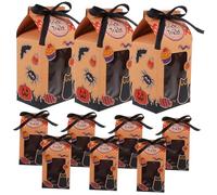 TOVINANNA 25pezzi Scatole Halloween Con Design Visibile Contenitori Per Caramelle e Regali Festivi Leggere e Facili Da Trasportare Atmosfera Creativa Per Feste Di Halloween