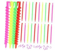 TOVINANNA 26 Pezzi Spirale rulli per bigodini per carte per permanente per corti aste arricciacapelli bigodini da donna per asta permanente plastica Colorful
